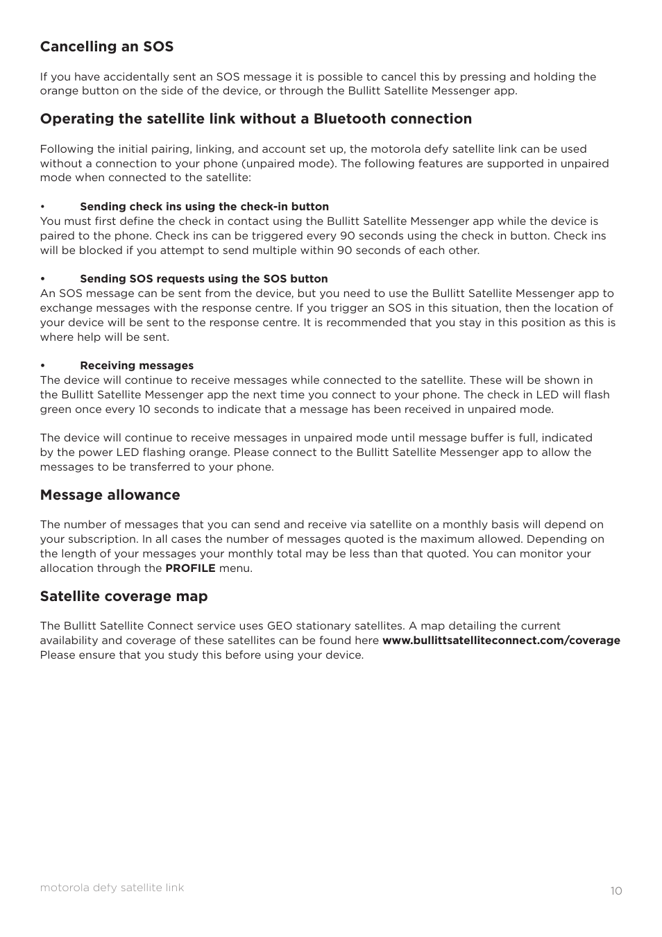 Motorola Defy Satellite Link User Manual | Page 10 / 16