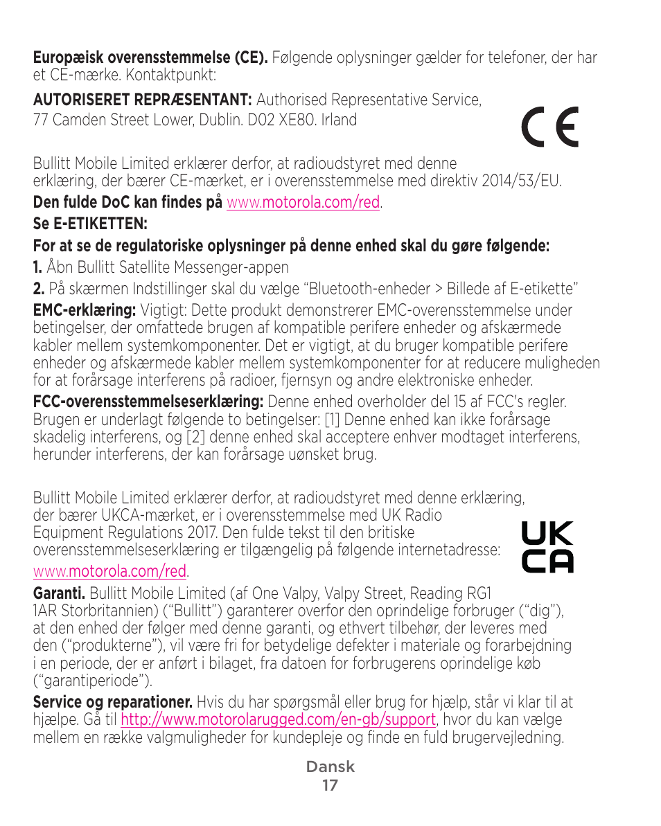 Motorola Defy Satellite Link User Manual | Page 17 / 134