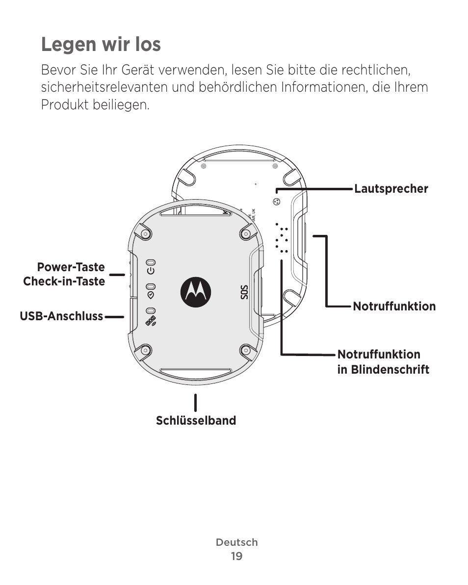 Legen wir los | Motorola Defy Satellite Link User Manual | Page 19 / 134