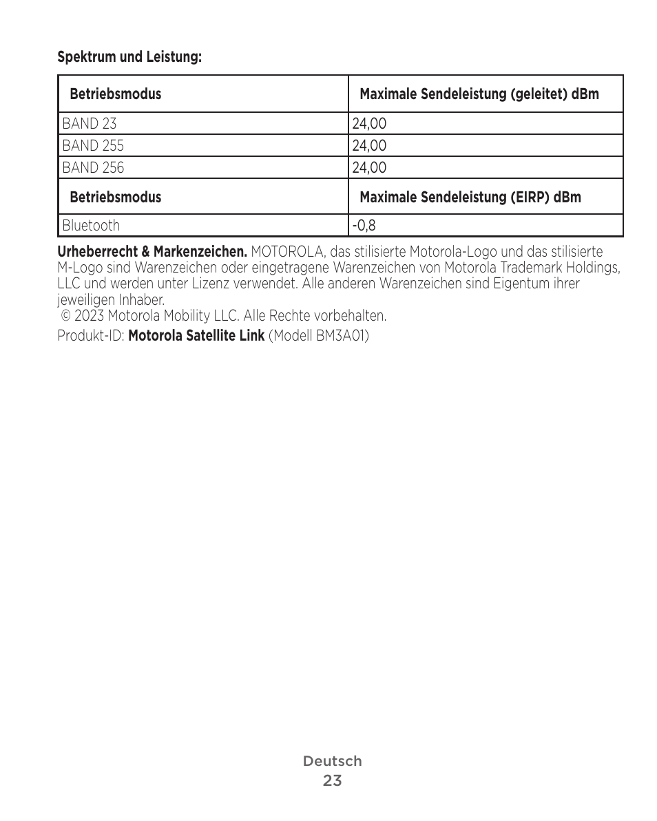 Motorola Defy Satellite Link User Manual | Page 23 / 134