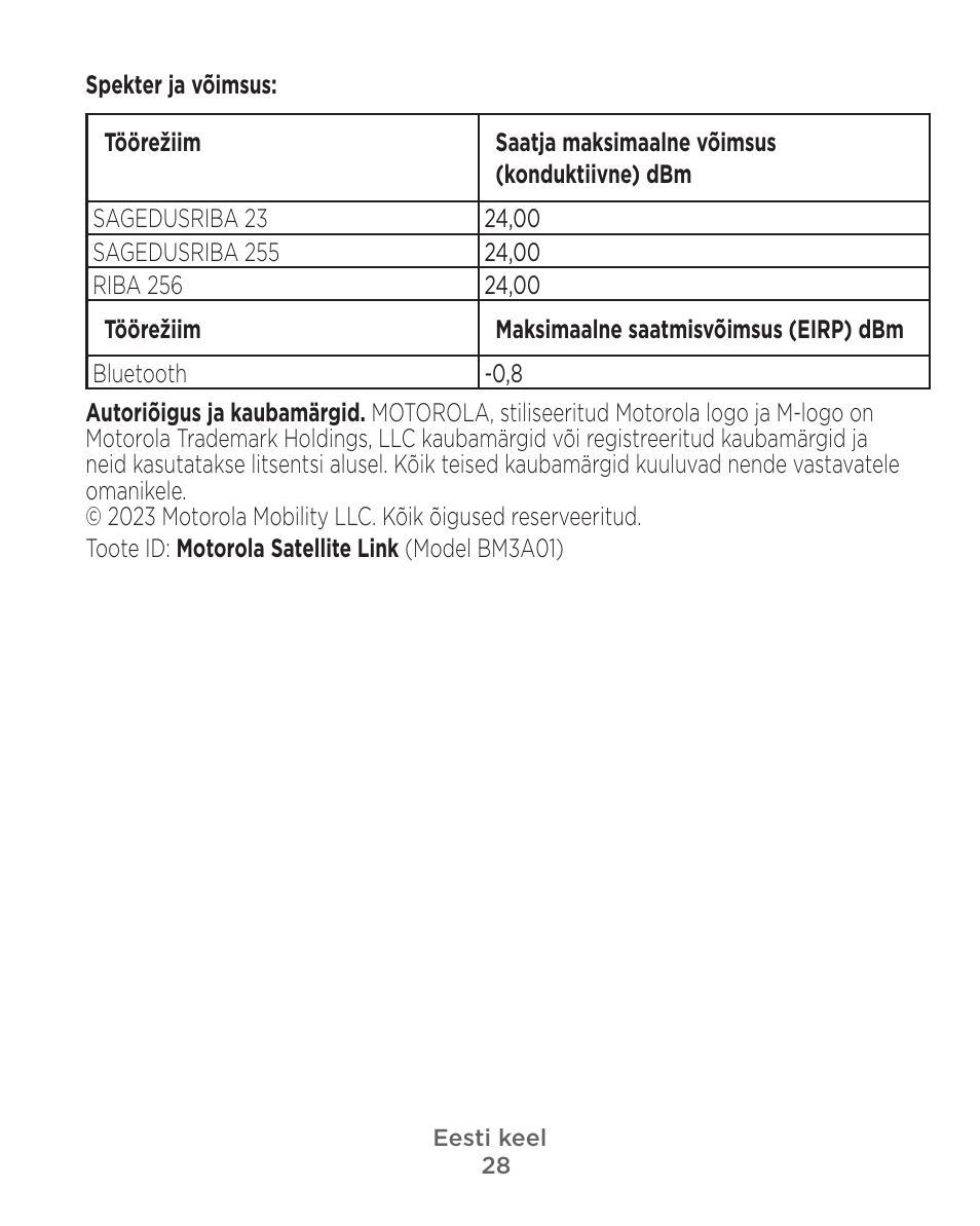 Motorola Defy Satellite Link User Manual | Page 28 / 134