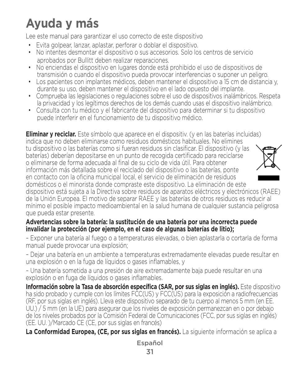 Ayuda y más | Motorola Defy Satellite Link User Manual | Page 31 / 134