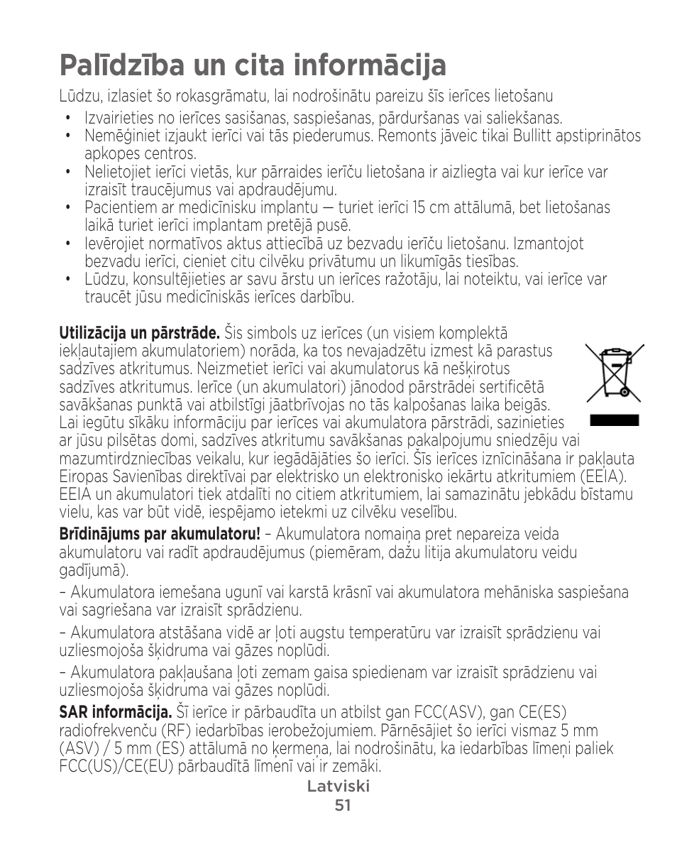 Palīdzība un cita informācija | Motorola Defy Satellite Link User Manual | Page 51 / 134