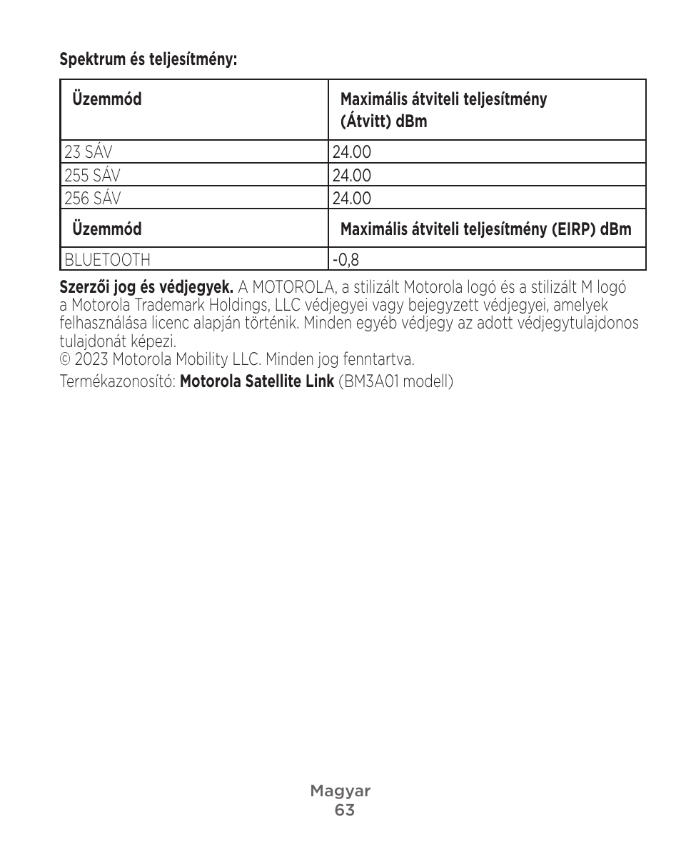 Motorola Defy Satellite Link User Manual | Page 63 / 134