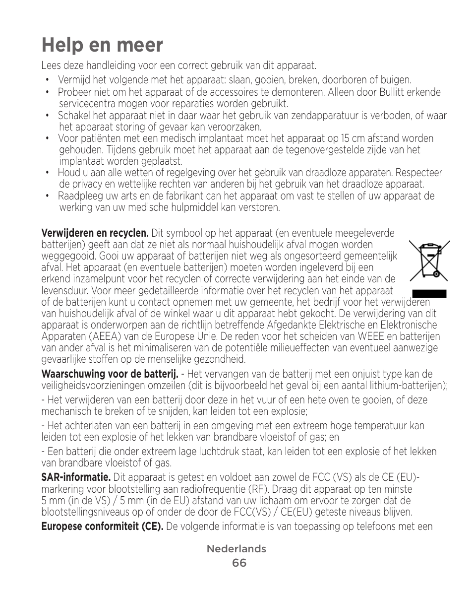 Help en meer | Motorola Defy Satellite Link User Manual | Page 66 / 134