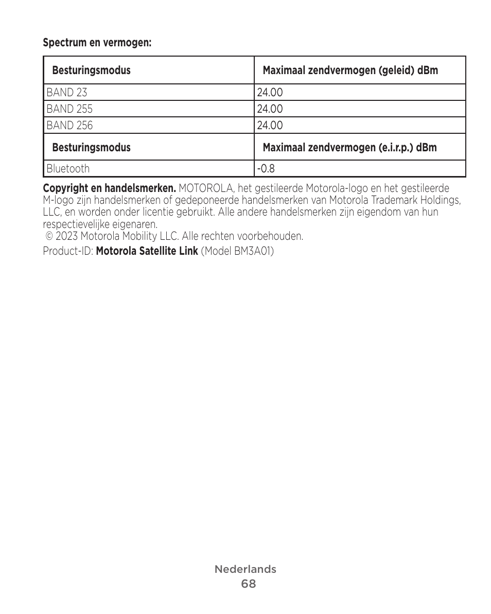 Motorola Defy Satellite Link User Manual | Page 68 / 134