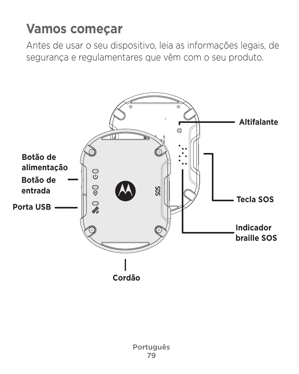 Vamos começar | Motorola Defy Satellite Link User Manual | Page 79 / 134