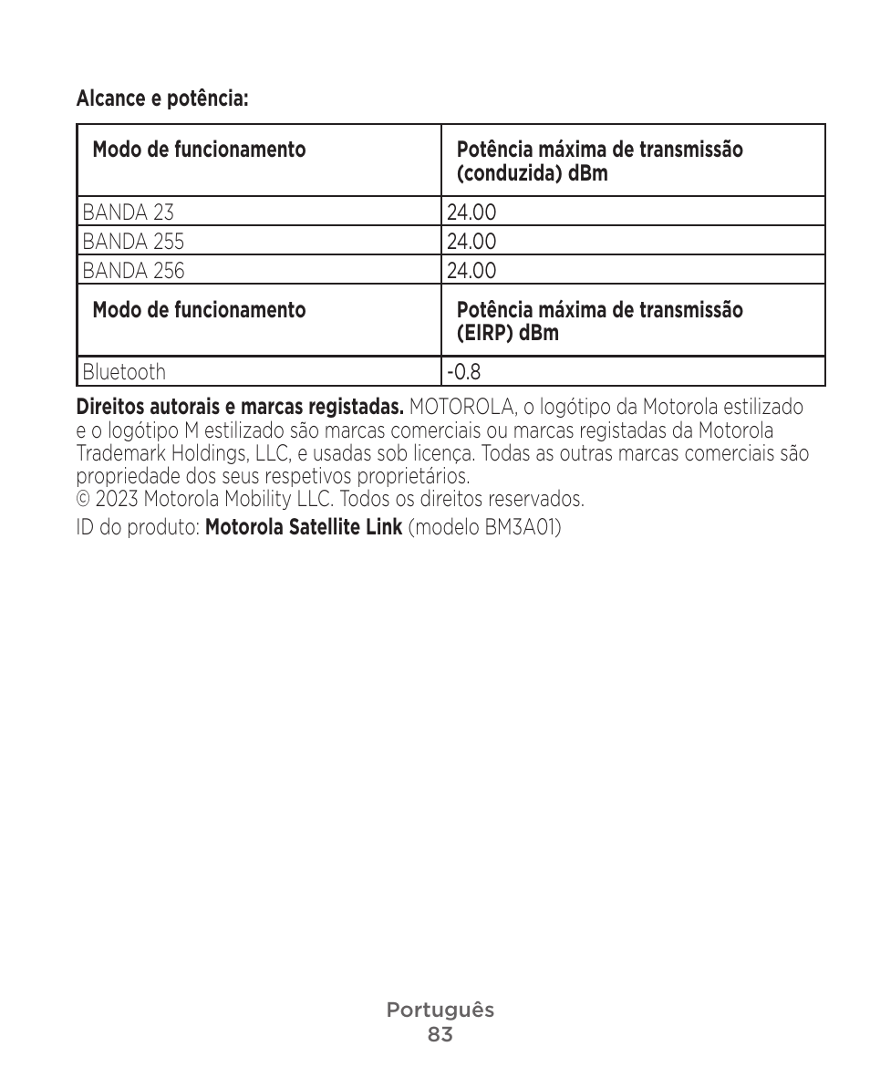 Motorola Defy Satellite Link User Manual | Page 83 / 134