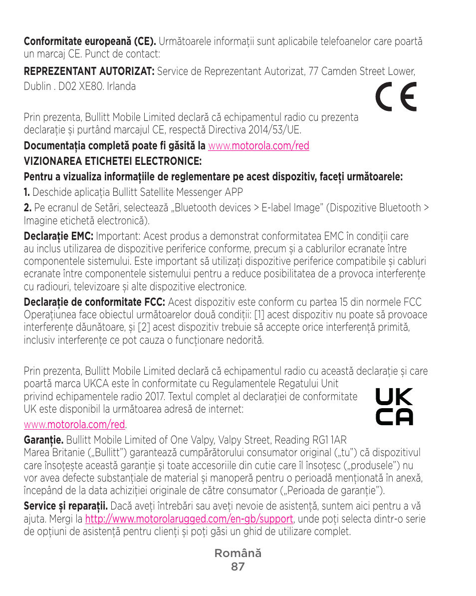 Motorola Defy Satellite Link User Manual | Page 87 / 134