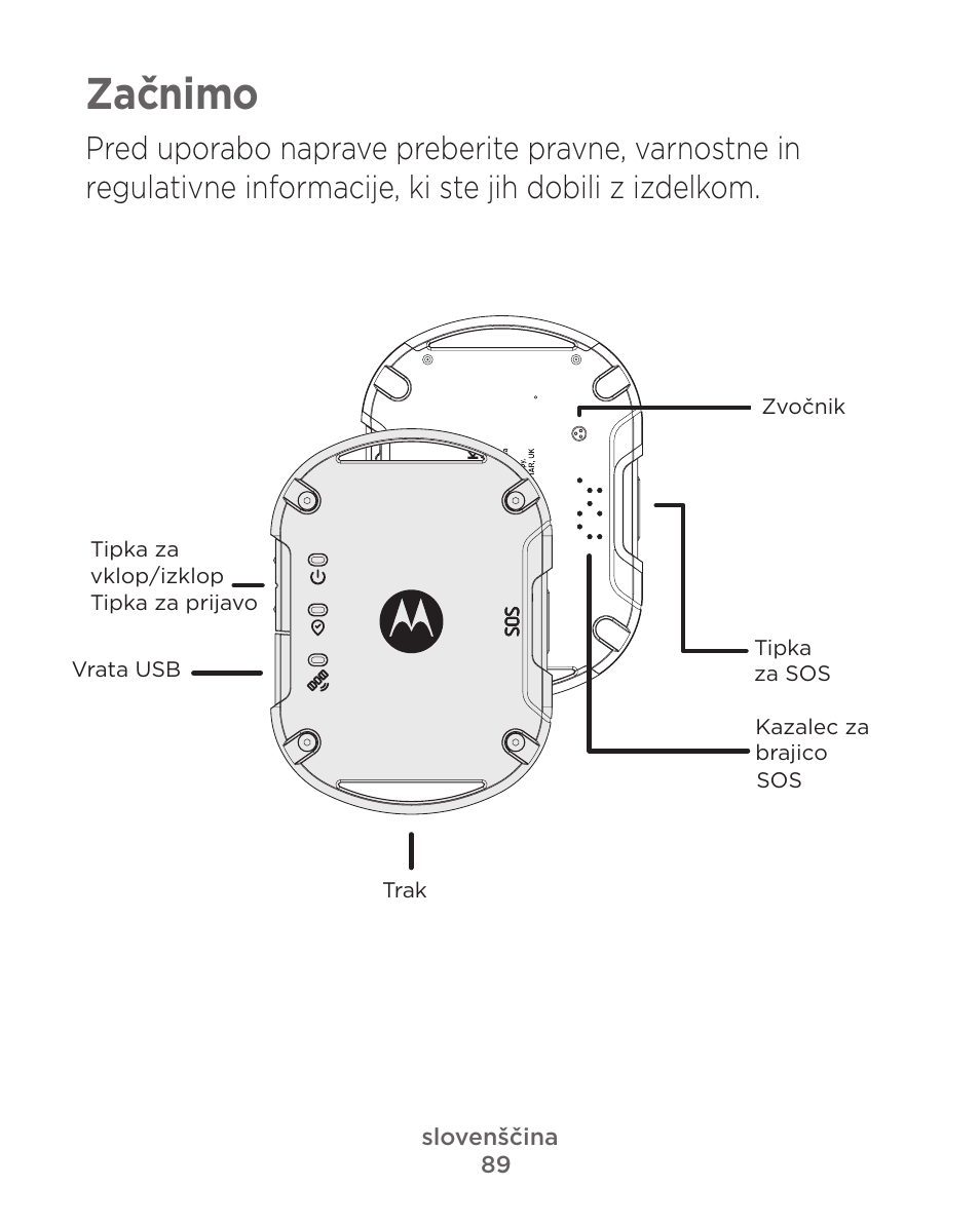 Začnimo | Motorola Defy Satellite Link User Manual | Page 89 / 134