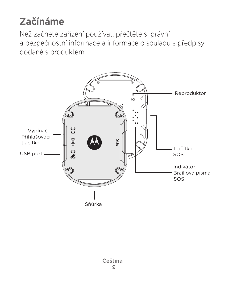 Začínáme | Motorola Defy Satellite Link User Manual | Page 9 / 134