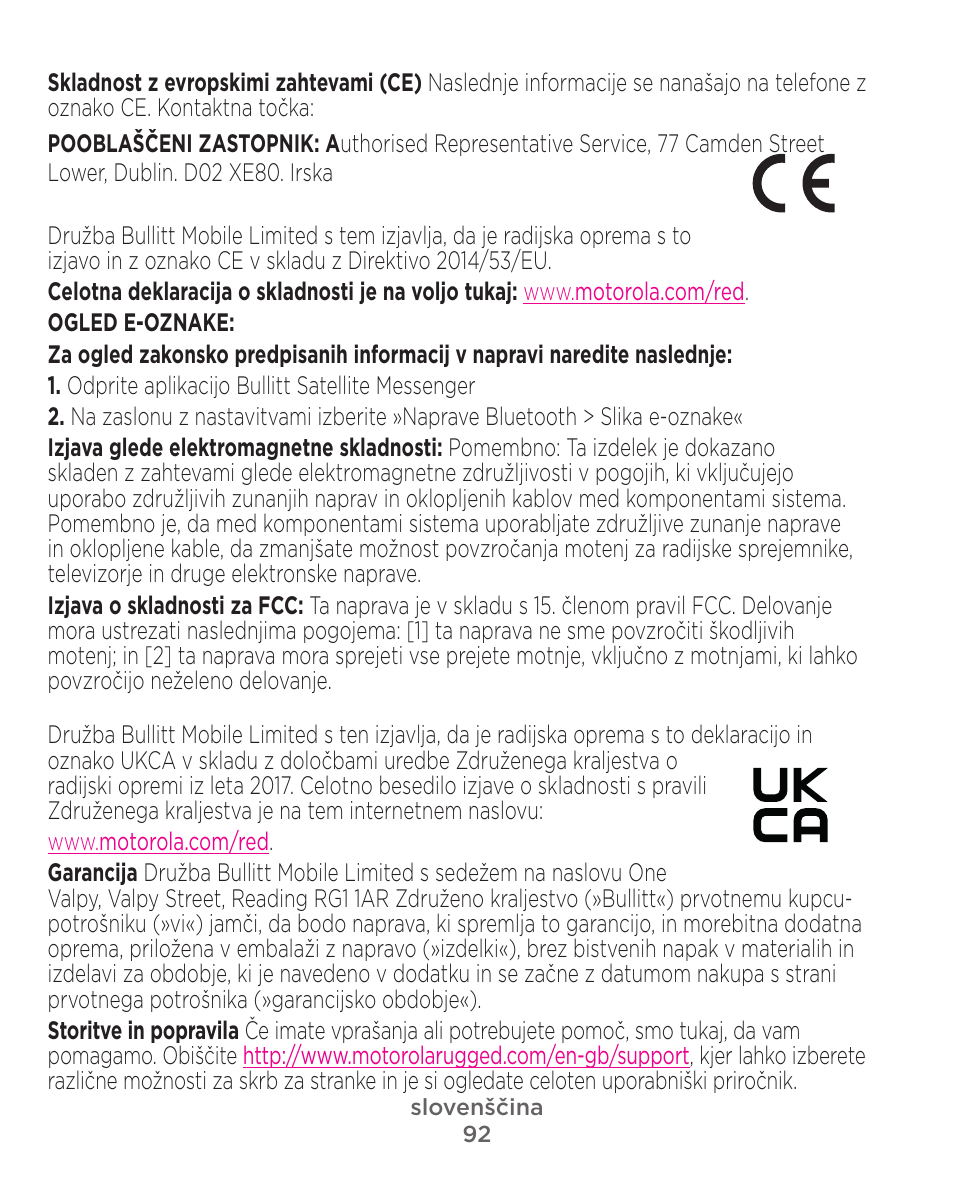 Motorola Defy Satellite Link User Manual | Page 92 / 134