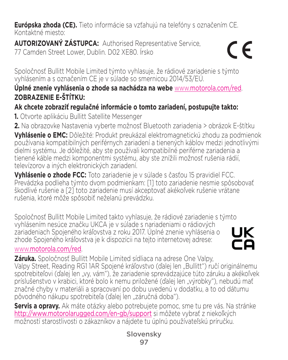 Motorola Defy Satellite Link User Manual | Page 97 / 134