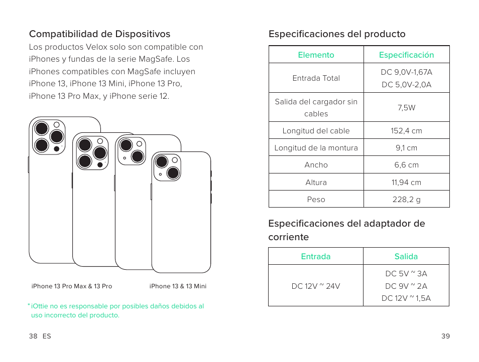 Compatibilidad de dispositivos | iOttie Velox Magnetic Wireless Charging Dash and Windshield Mount User Manual | Page 20 / 25