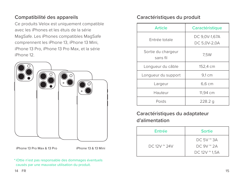 Compatibilité des appareils | iOttie Velox Magnetic Wireless Charging Dash and Windshield Mount User Manual | Page 8 / 25