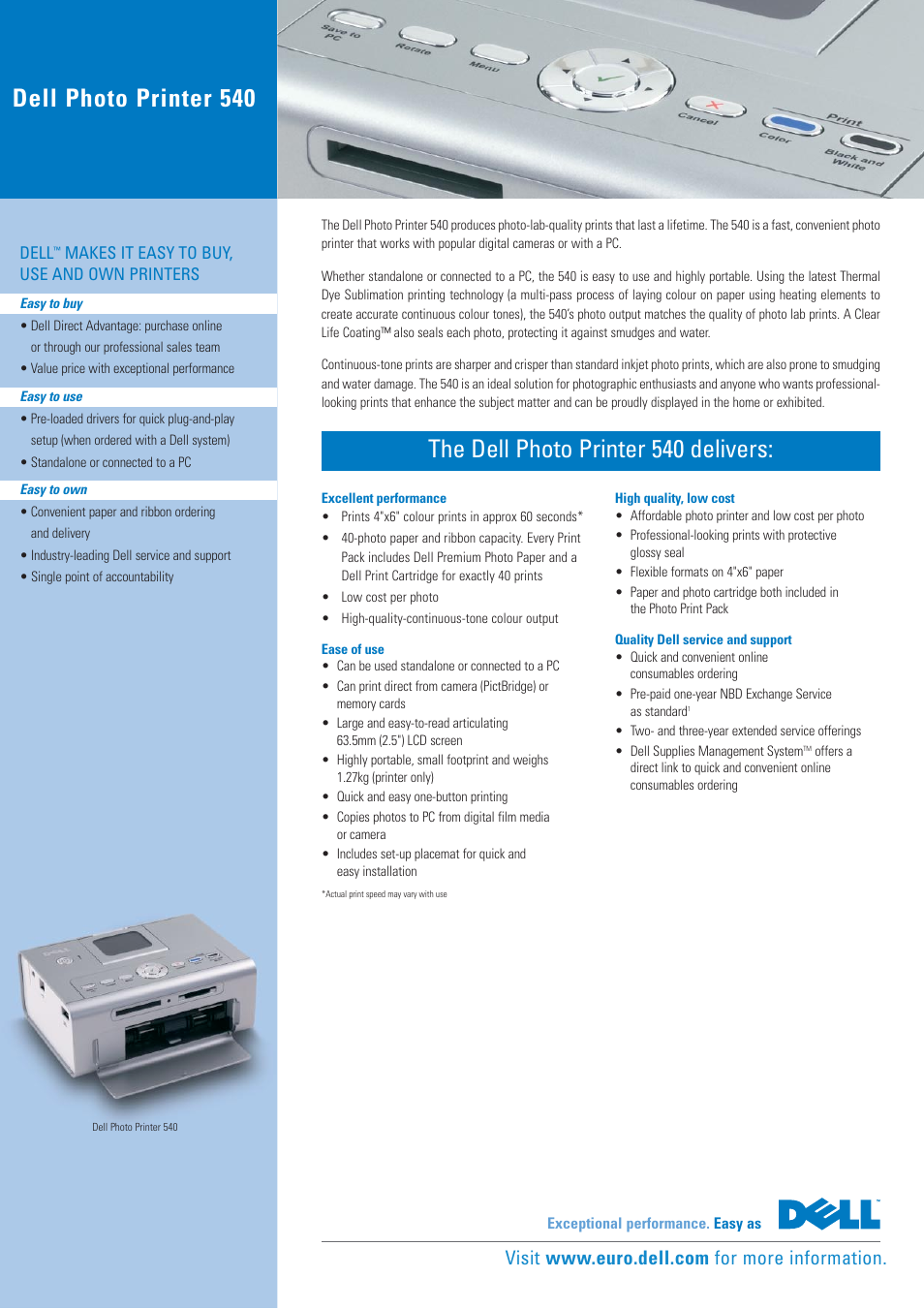 Dell 540 User Manual | 2 pages