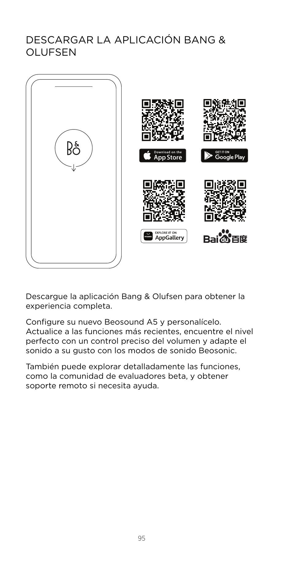 Descargar la aplicación bang & olufsen | Bang & Olufsen Beosound A5 Portable Wireless Speaker (Nordic Weave) User Manual | Page 95 / 213