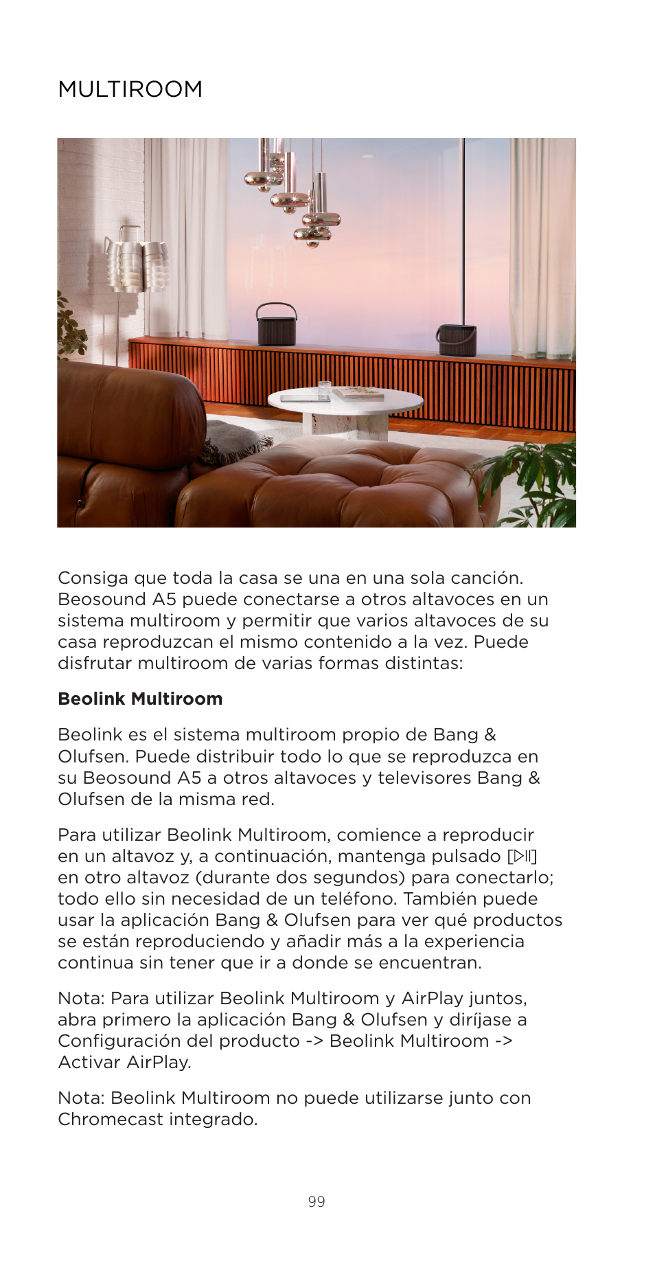 Multiroom | Bang & Olufsen Beosound A5 Portable Wireless Speaker (Nordic Weave) User Manual | Page 99 / 213