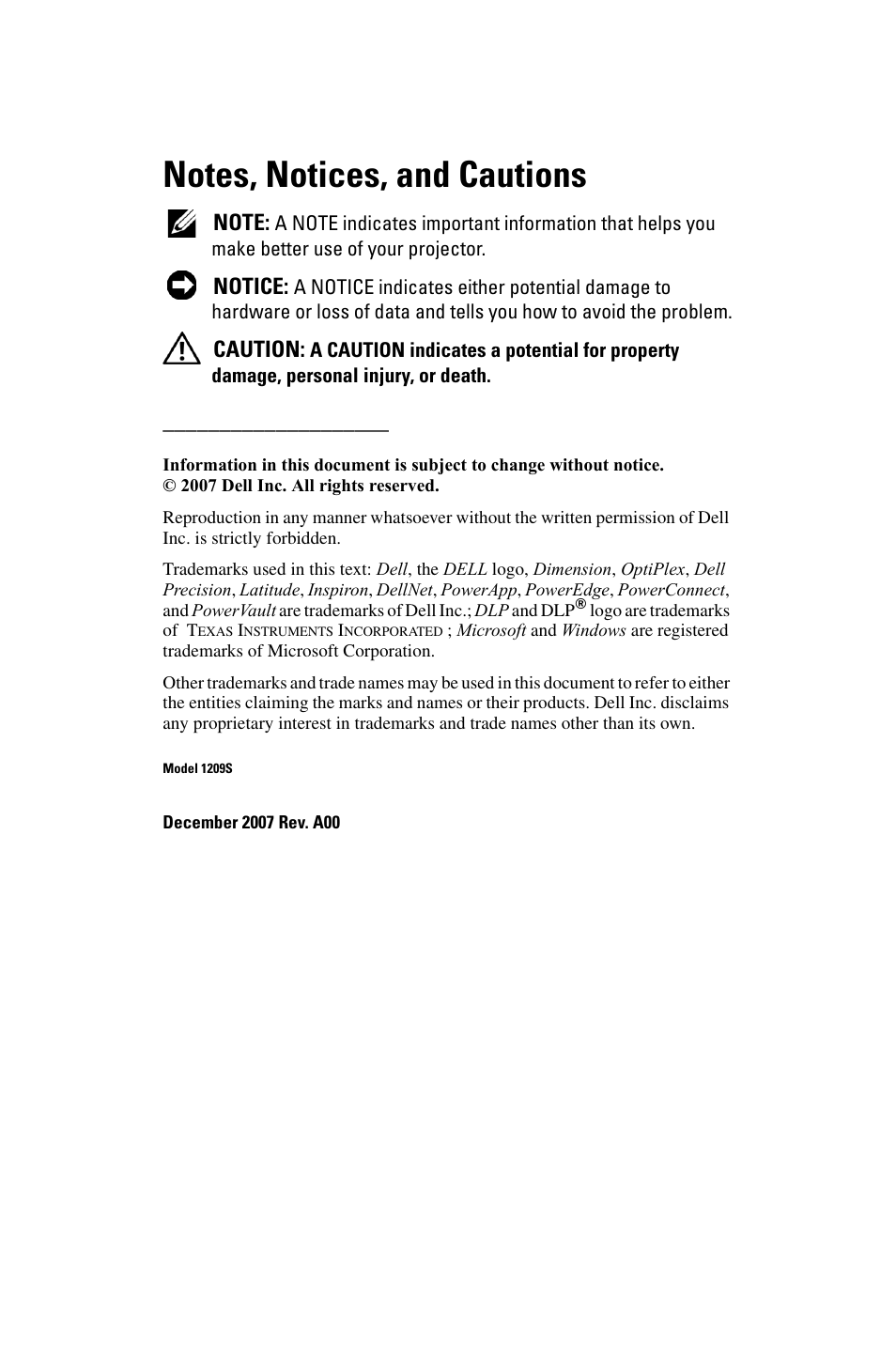 Dell 1209S User Manual | Page 2 / 49