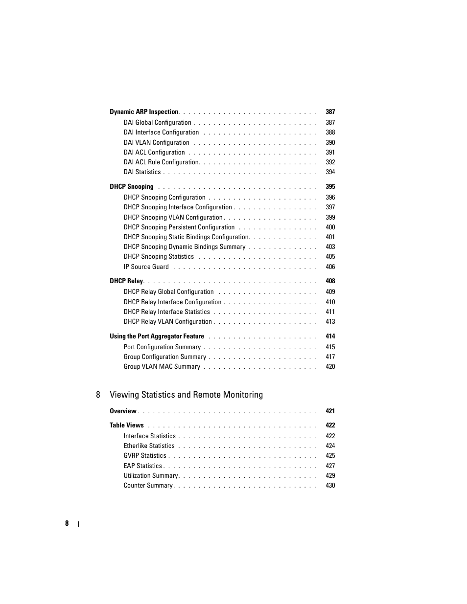 8 viewing statistics and remote monitoring | Dell PowerConnect M6220 User Manual | Page 10 / 737