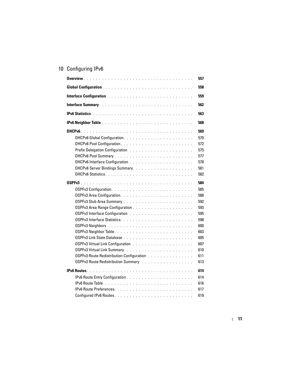 10 configuring ipv6 | Dell PowerConnect M6220 User Manual | Page 13 / 737