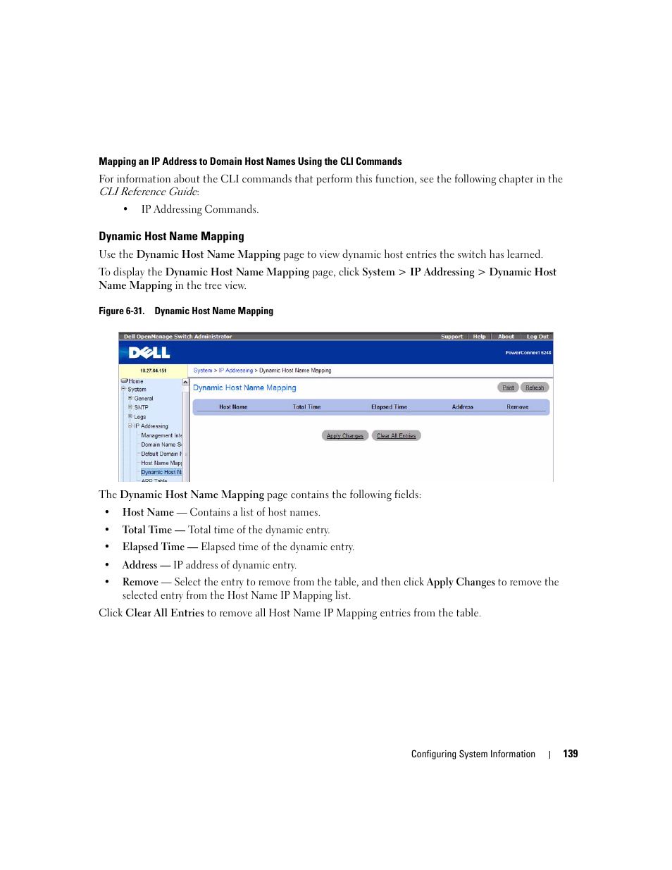 Dynamic host name mapping | Dell PowerConnect M6220 User Manual | Page 141 / 737