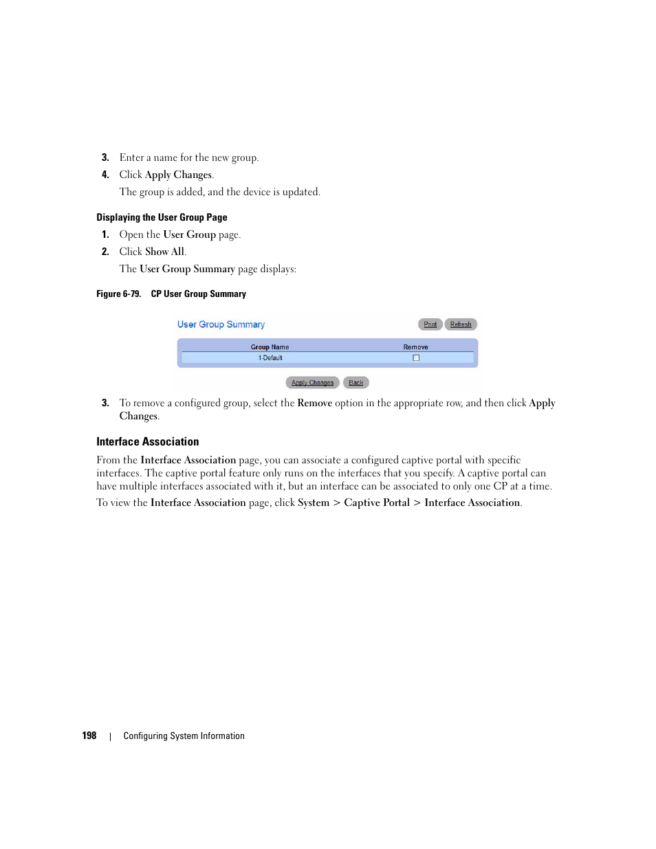 Interface association | Dell PowerConnect M6220 User Manual | Page 200 / 737