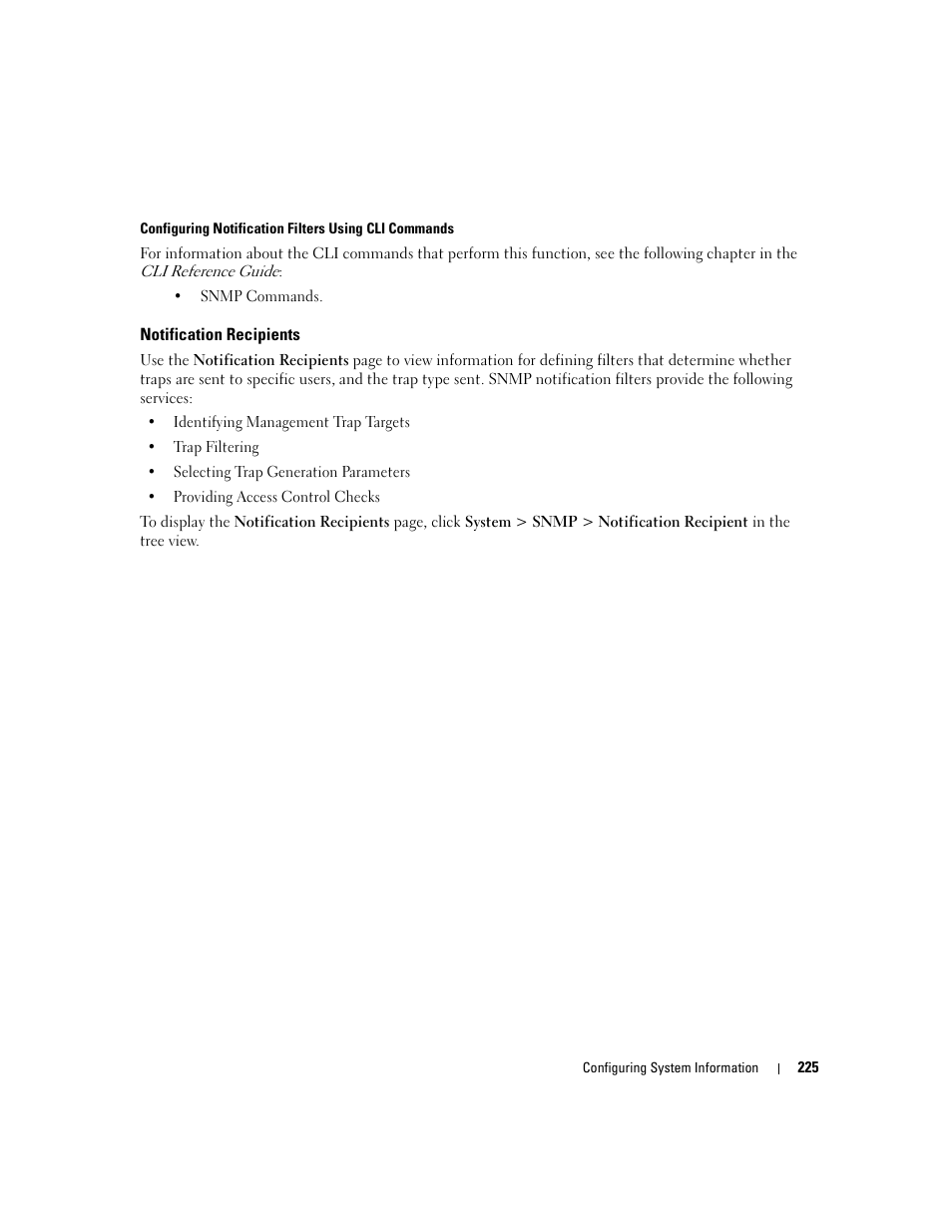 Notification recipients | Dell PowerConnect M6220 User Manual | Page 227 / 737