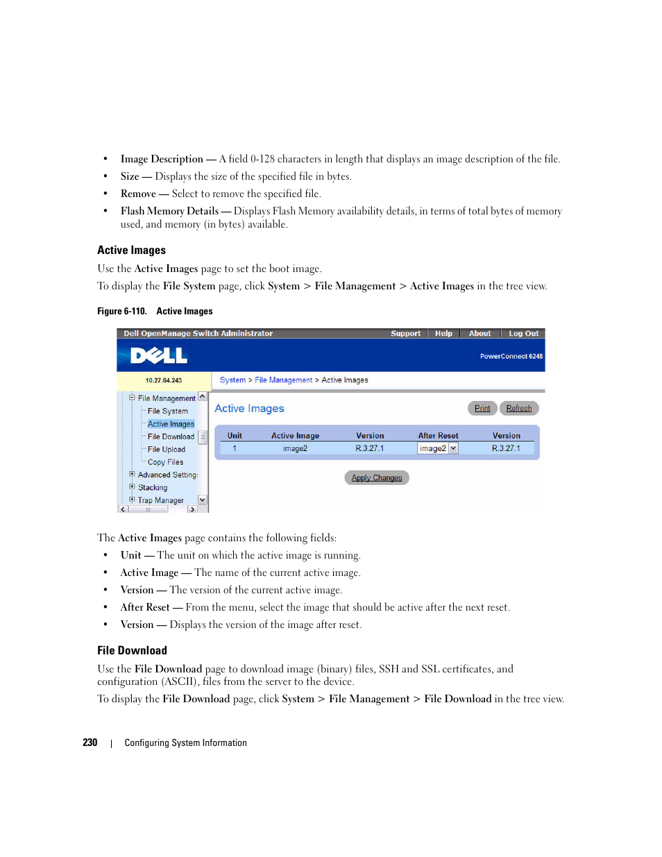 Active images, File download | Dell PowerConnect M6220 User Manual | Page 232 / 737