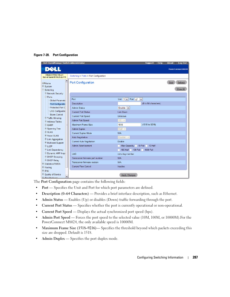 Dell PowerConnect M6220 User Manual | Page 289 / 737