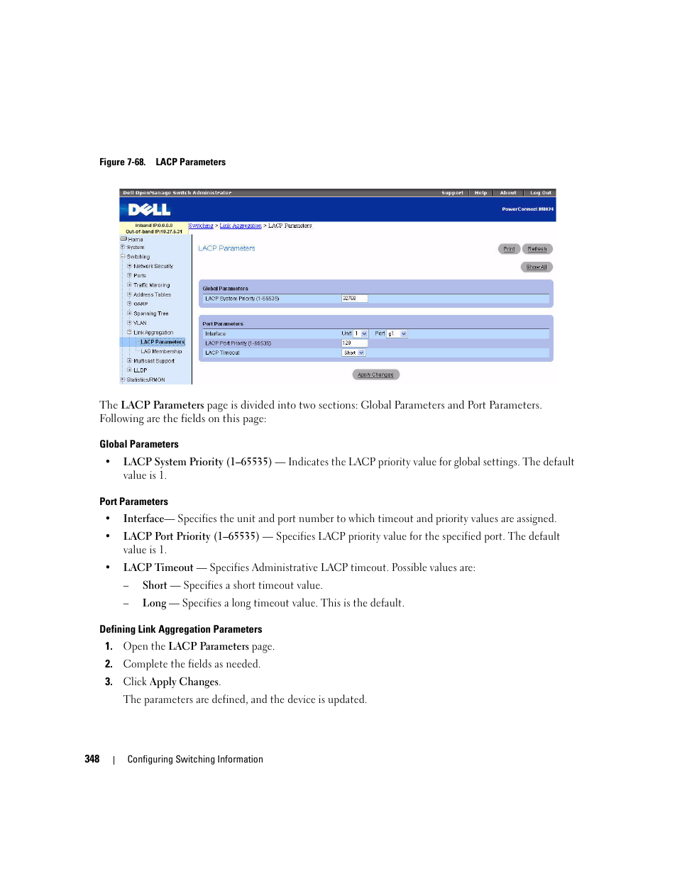 Dell PowerConnect M6220 User Manual | Page 350 / 737