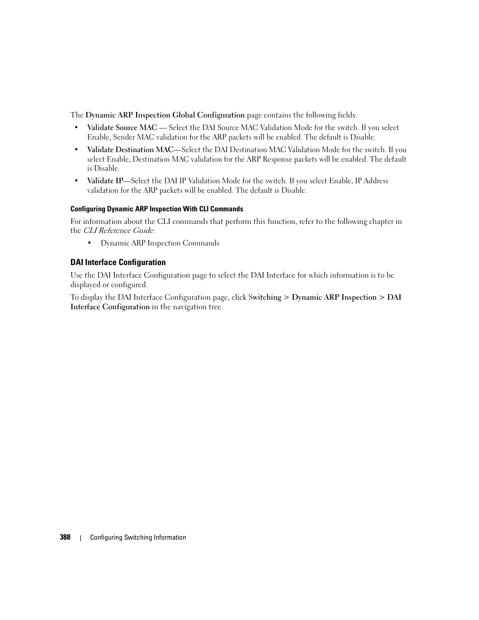 Dai interface configuration | Dell PowerConnect M6220 User Manual | Page 390 / 737