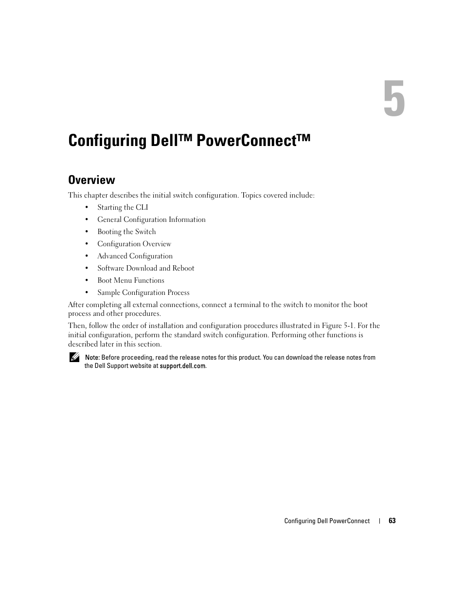 Configuring dell™ powerconnect, Overview, 5 configuring dell™ powerconnect | Dell PowerConnect M6220 User Manual | Page 65 / 737