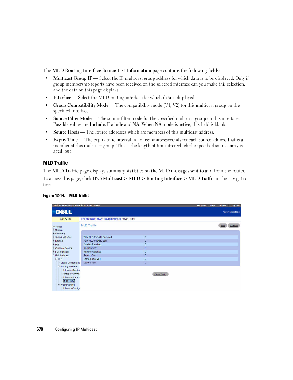 Mld traffic | Dell PowerConnect M6220 User Manual | Page 672 / 737