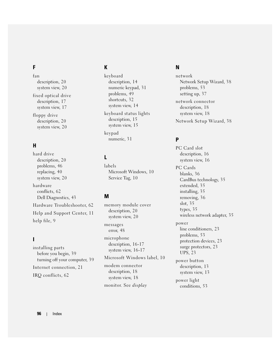 Dell 1000 User Manual | Page 96 / 98