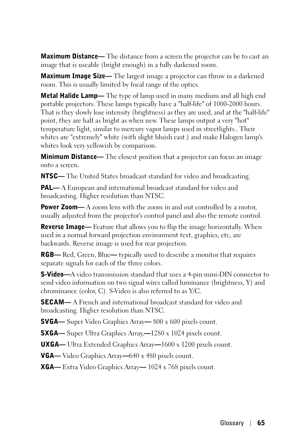 Dell 3400MP User Manual | Page 65 / 68