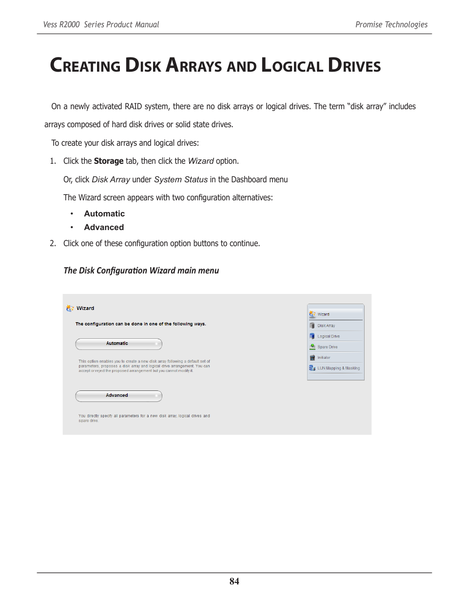 Creating disk arrays and logical drives, Reating, Rrays | Ogical, Rives | Promise Technology 2-Year Extended Warranty for VessR2000 RAID Head User Manual | Page 111 / 705