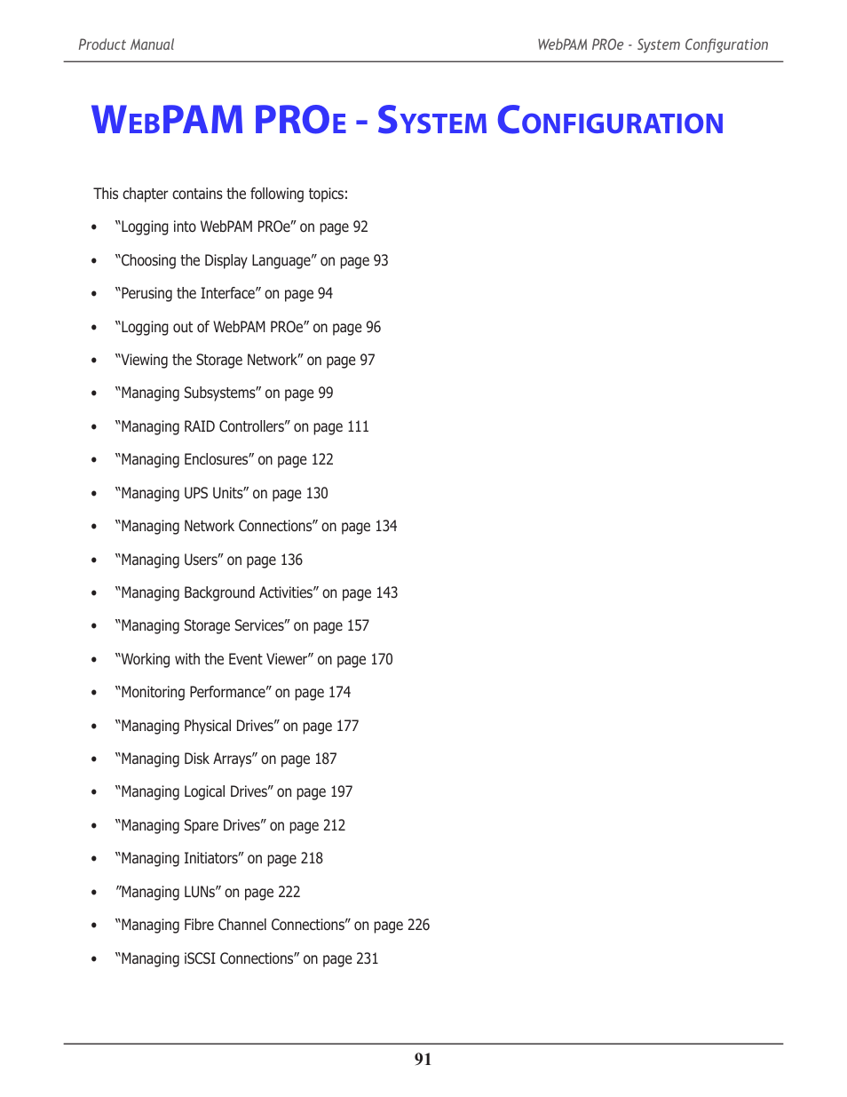 Webpam proe - system configuration, Pam pro, Ystem | Onfiguration | Promise Technology 2-Year Extended Warranty for VessR2000 RAID Head User Manual | Page 118 / 705