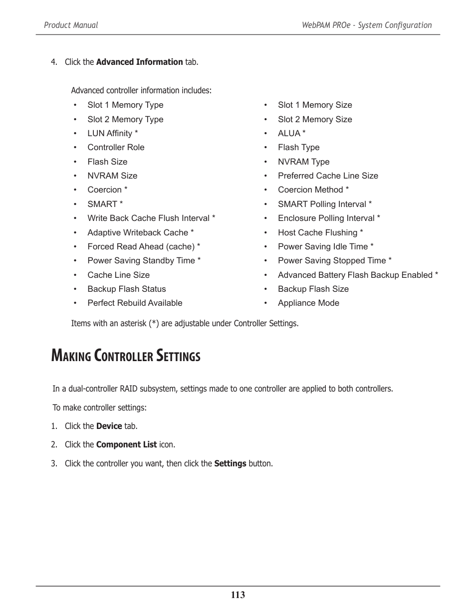 Making controller settings, Aking, Ontroller | Ettings | Promise Technology 2-Year Extended Warranty for VessR2000 RAID Head User Manual | Page 140 / 705
