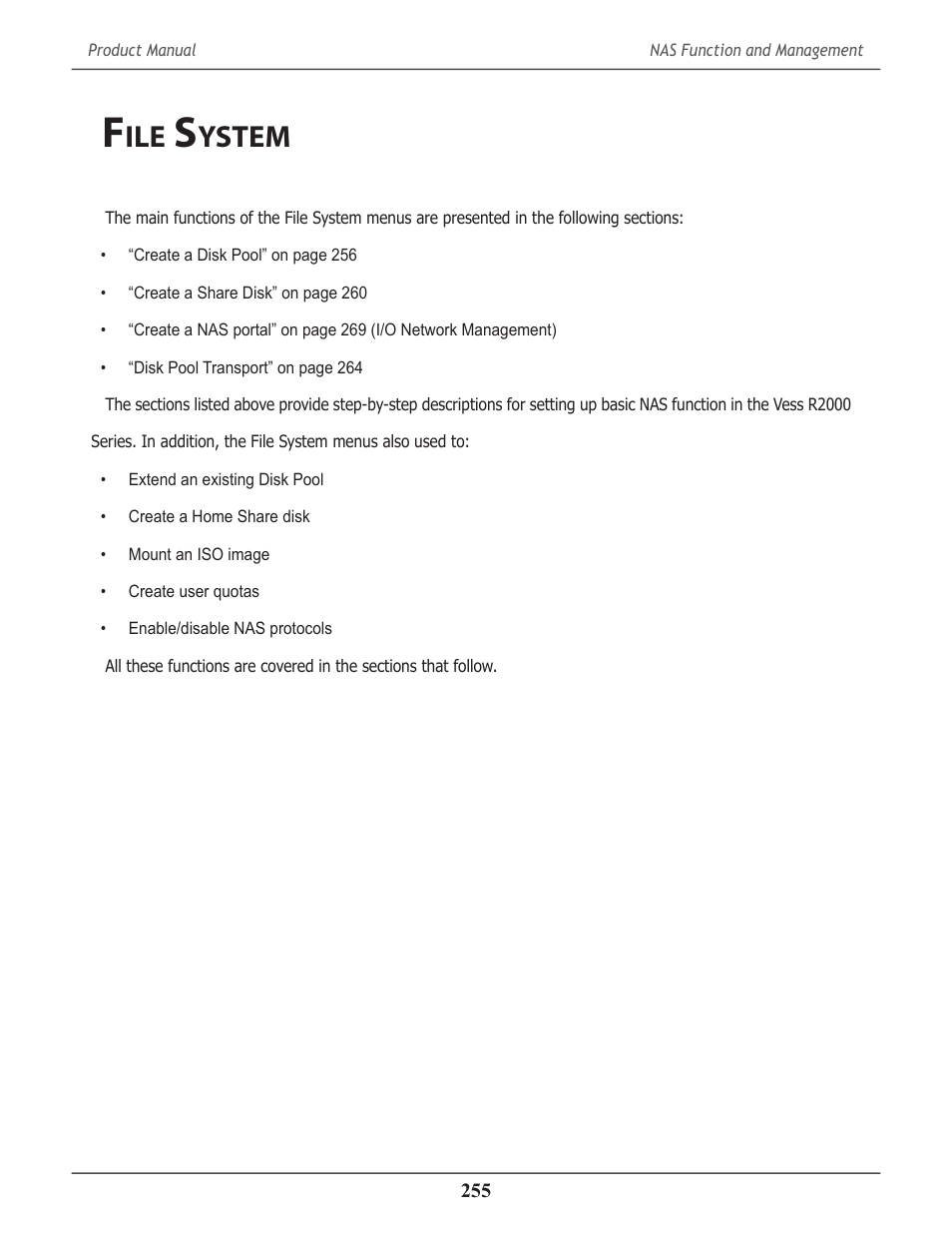File system, Ystem | Promise Technology 2-Year Extended Warranty for VessR2000 RAID Head User Manual | Page 282 / 705
