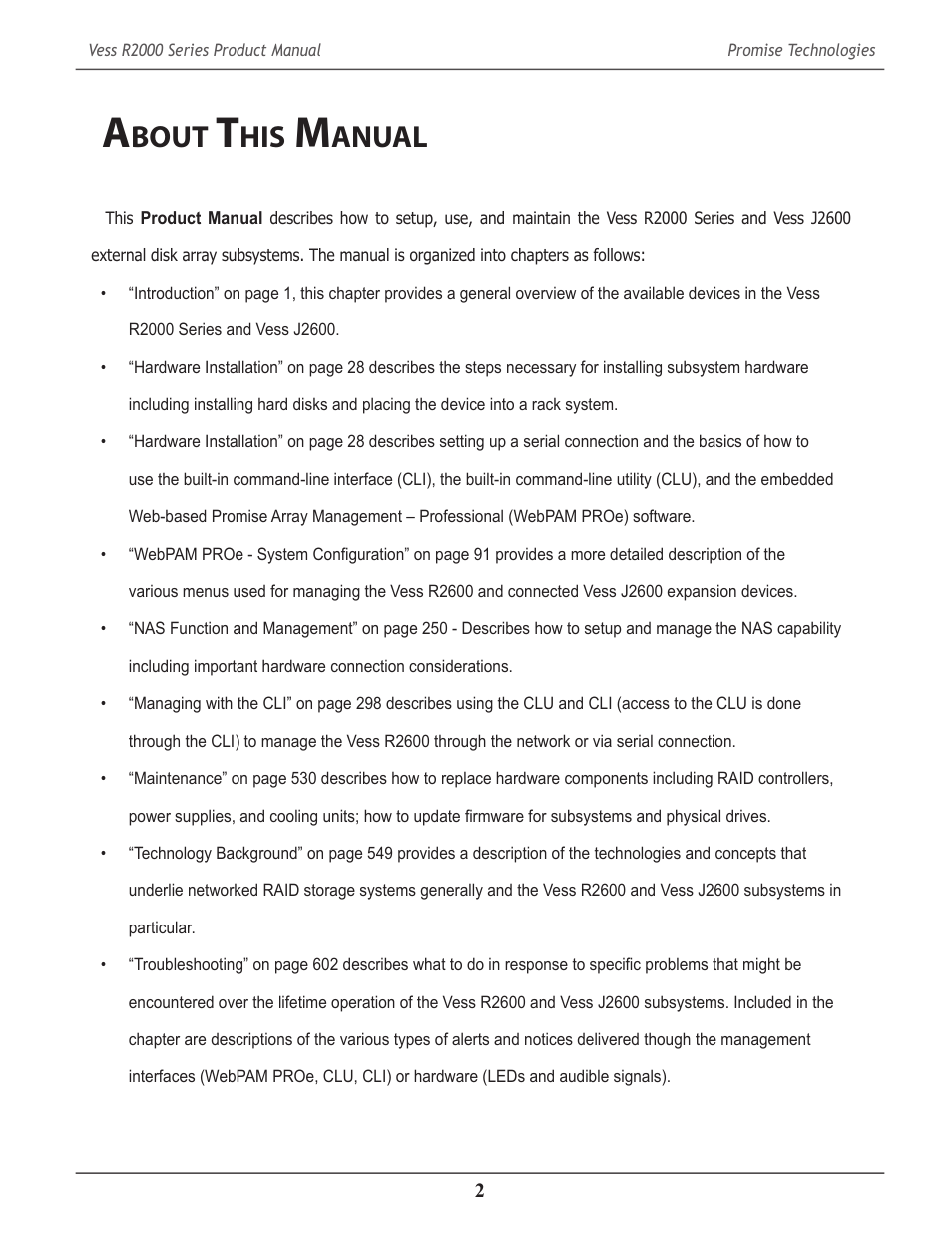 About this manual, Bout, Anual | Promise Technology 2-Year Extended Warranty for VessR2000 RAID Head User Manual | Page 29 / 705