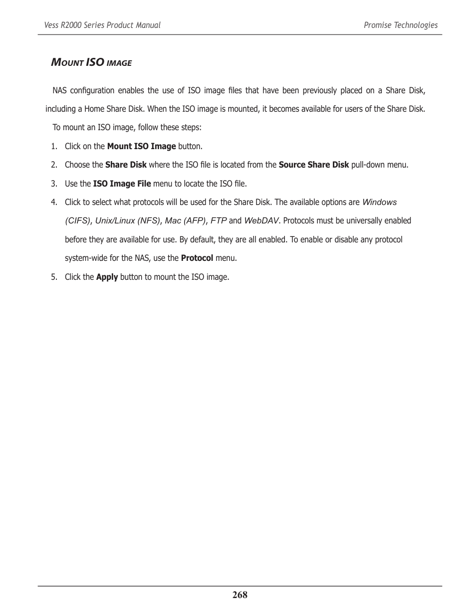 Mount iso image, Ount, Image | Promise Technology 2-Year Extended Warranty for VessR2000 RAID Head User Manual | Page 295 / 705
