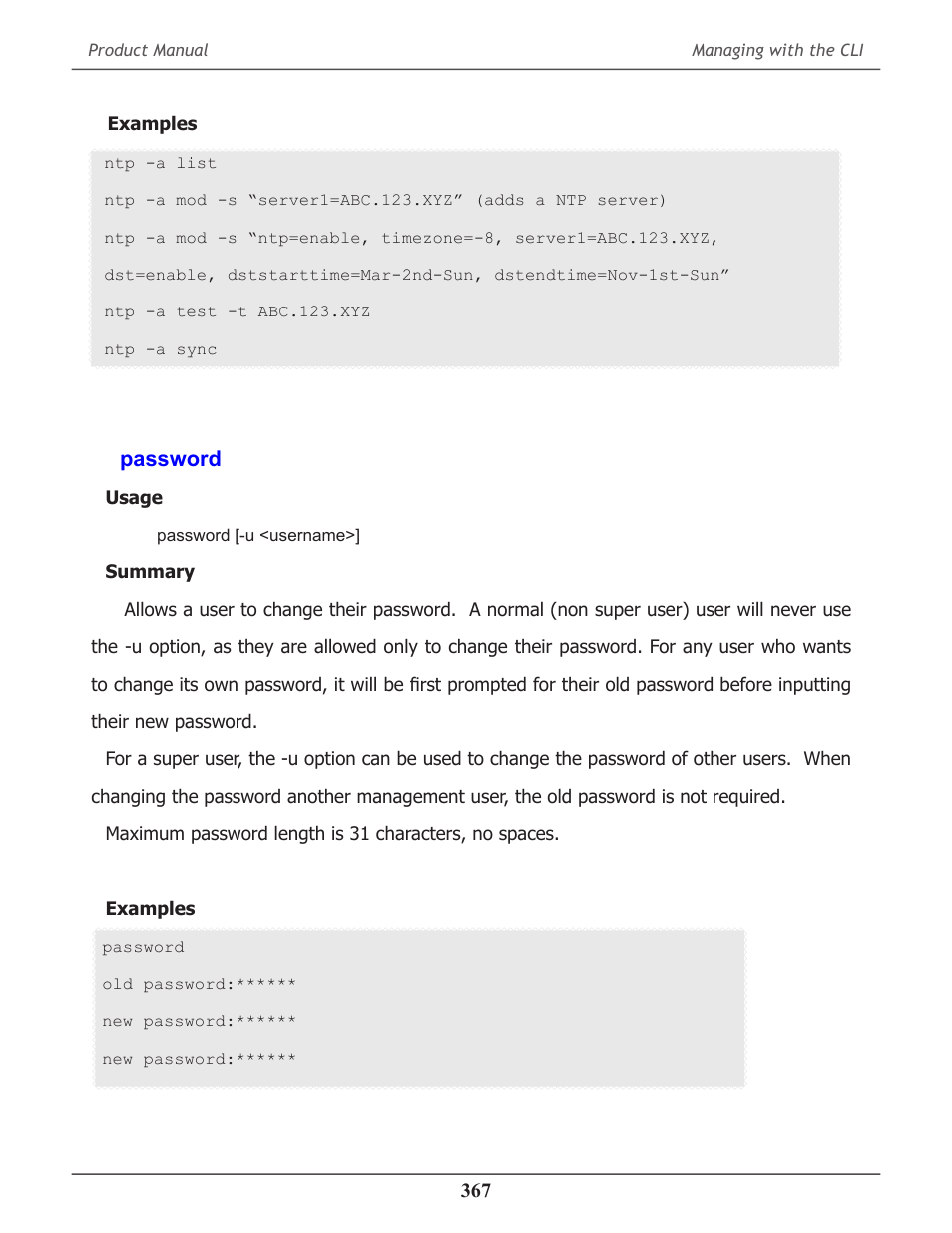 Password, Password 367 | Promise Technology 2-Year Extended Warranty for VessR2000 RAID Head User Manual | Page 394 / 705