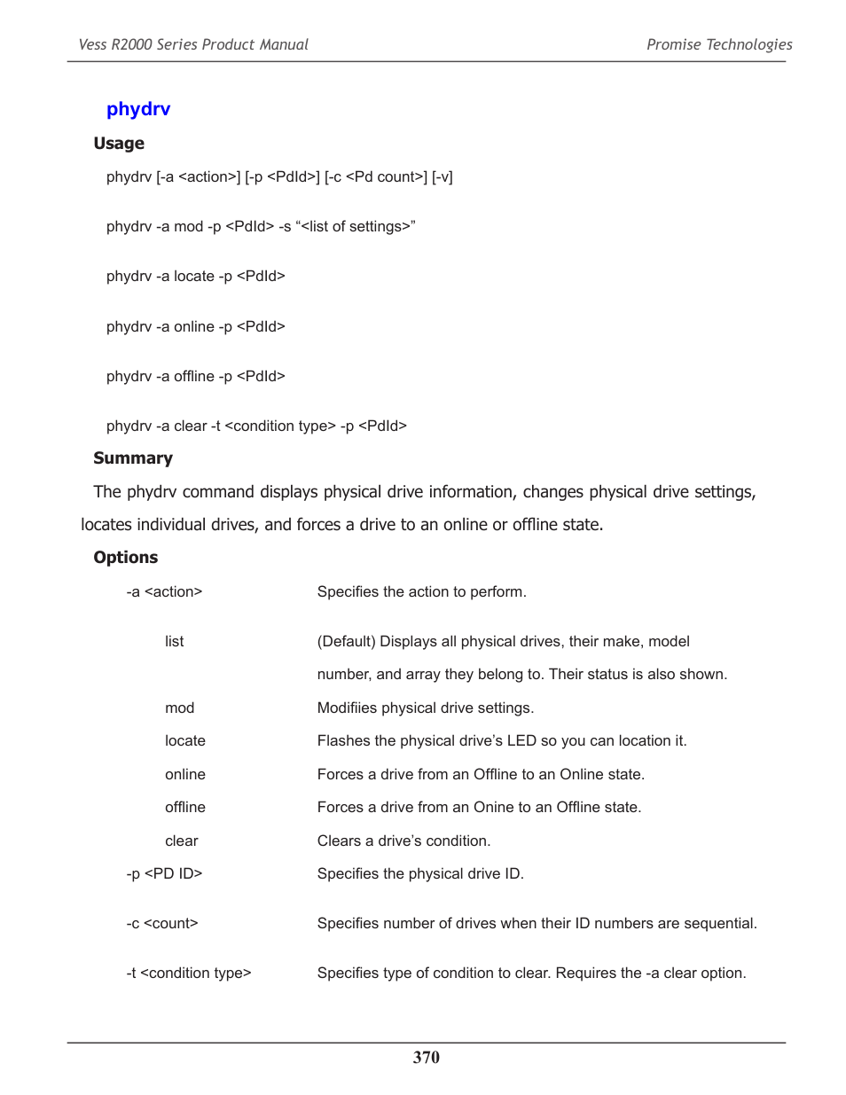 Phydrv | Promise Technology 2-Year Extended Warranty for VessR2000 RAID Head User Manual | Page 397 / 705