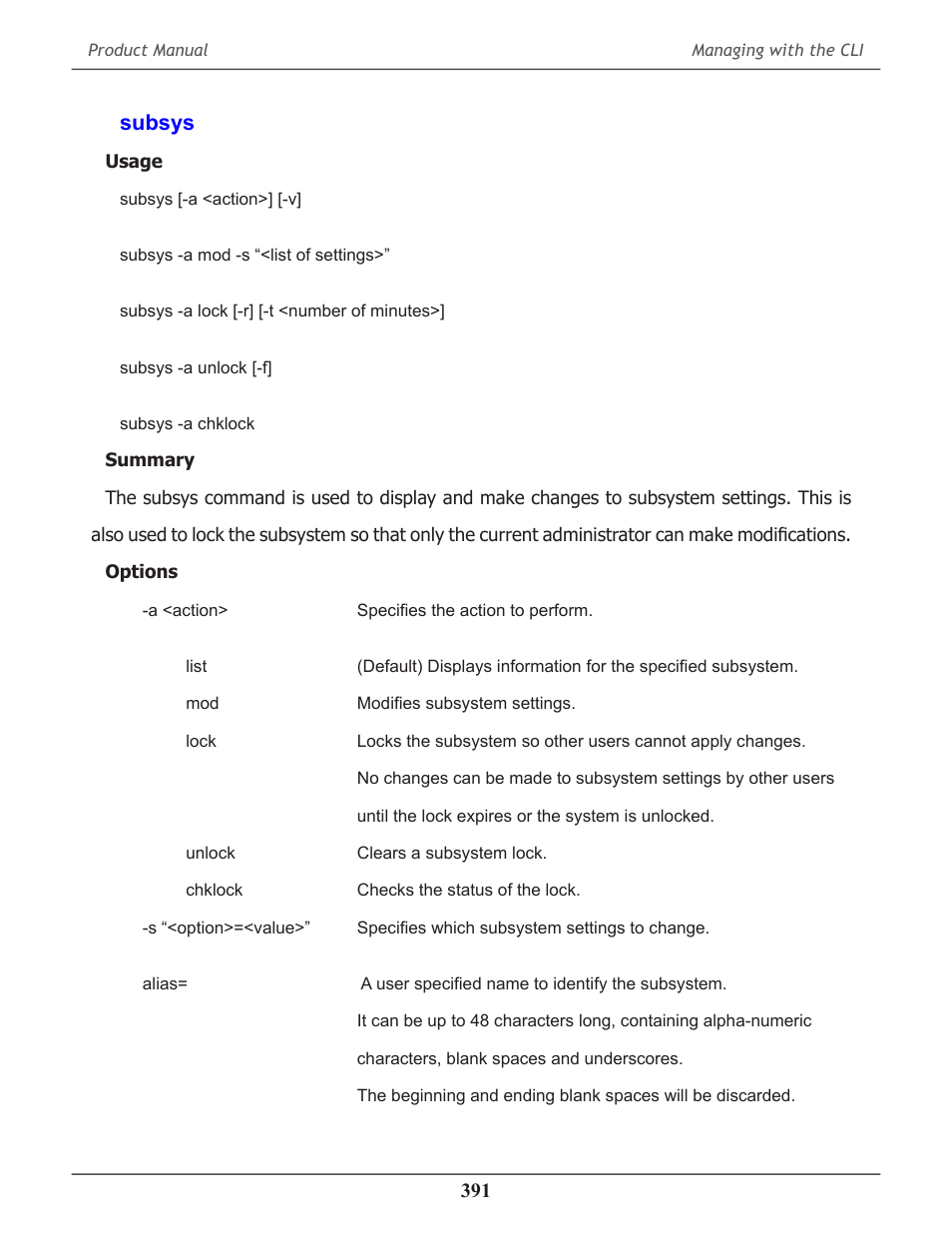 Subsys, Subsys 391 | Promise Technology 2-Year Extended Warranty for VessR2000 RAID Head User Manual | Page 418 / 705