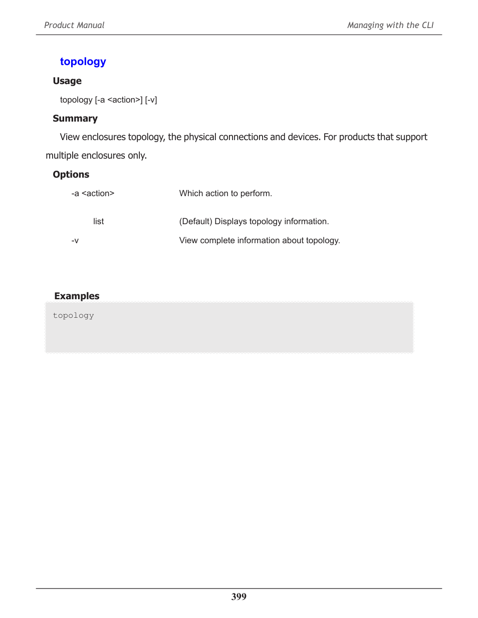 Topology, Topology 399 | Promise Technology 2-Year Extended Warranty for VessR2000 RAID Head User Manual | Page 426 / 705