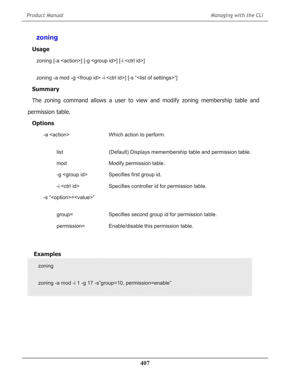 Zoning, Zoning 407 | Promise Technology 2-Year Extended Warranty for VessR2000 RAID Head User Manual | Page 434 / 705