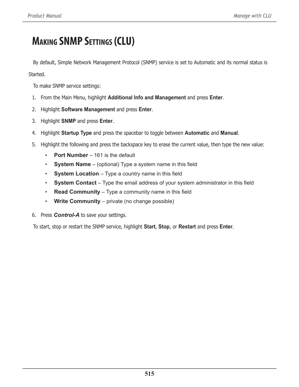 Making snmp settings (clu), Aking, Snmp s | Ettings, Clu) | Promise Technology 2-Year Extended Warranty for VessR2000 RAID Head User Manual | Page 542 / 705