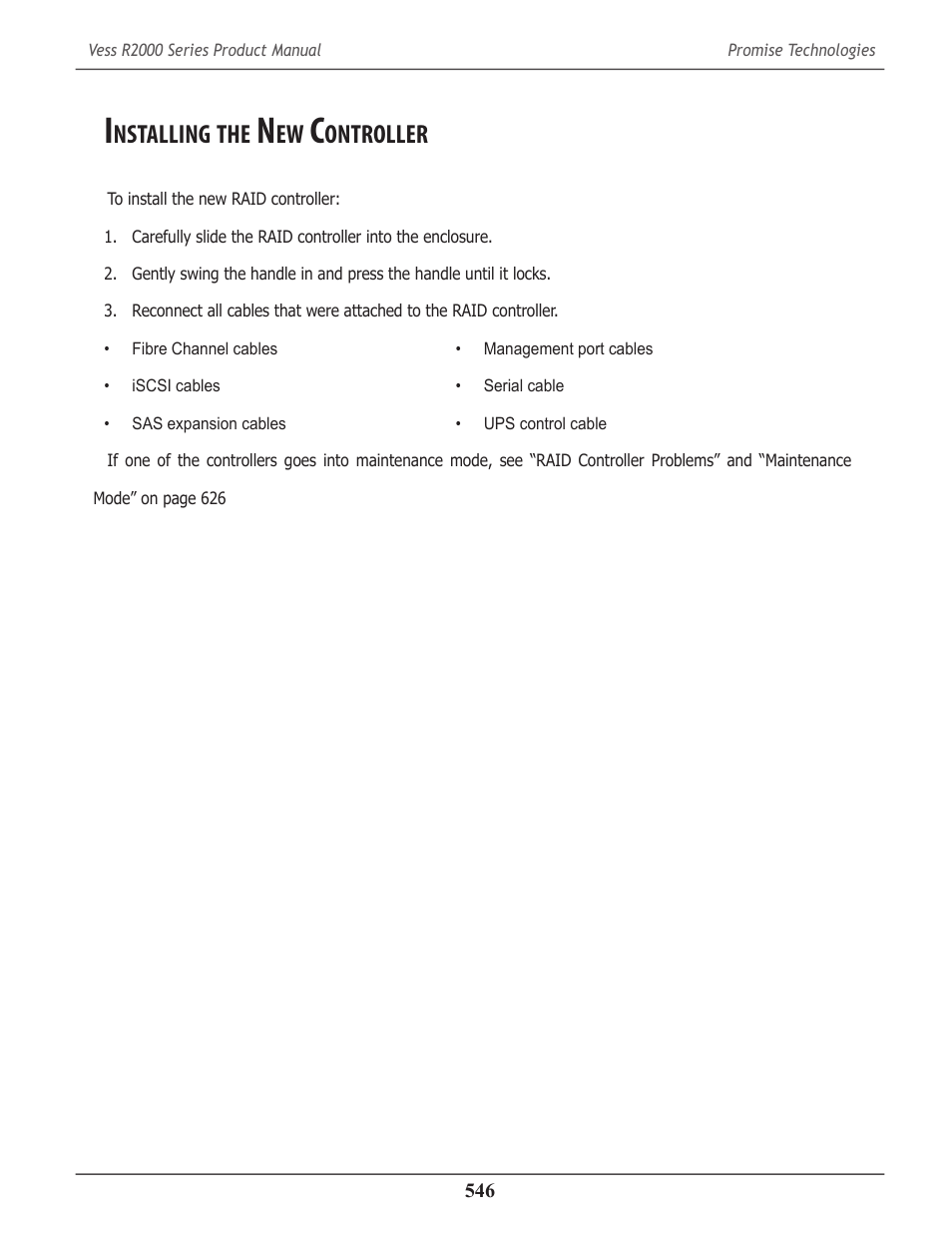 Installing the new controller, Nstalling, Ontroller | Promise Technology 2-Year Extended Warranty for VessR2000 RAID Head User Manual | Page 573 / 705