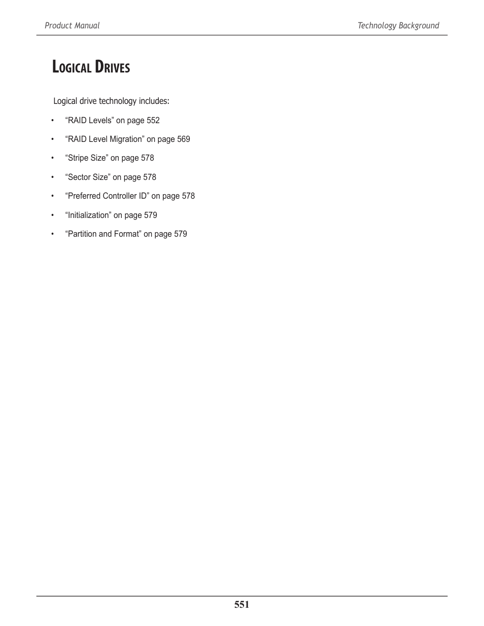 Logical drives, Ogical, Rives | Promise Technology 2-Year Extended Warranty for VessR2000 RAID Head User Manual | Page 578 / 705